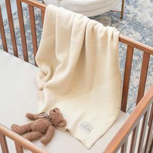 Blankets And Throws: Baby Wool Blanket NZ Wool - Geometric