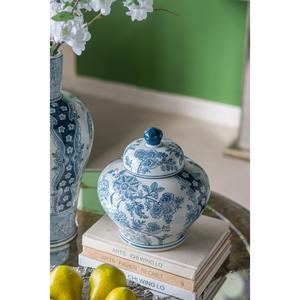 Mothers Day Gifts: Porcelain Blue and White Lidded Jar