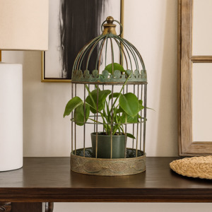 Mothers Day Gifts: Aged Metal Bird Cage - Set of 2