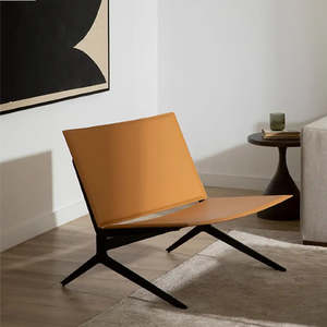 Basso Leather Chair and Stool