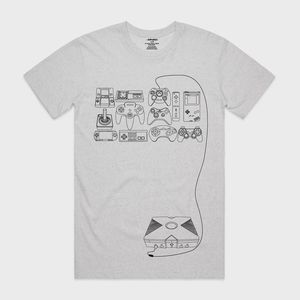 Is That So Tee Retro Controllers White Marle