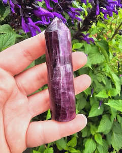 Products: Purple Rainbow Fluorite Cylinder Point