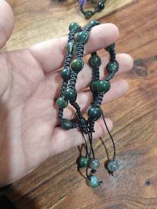 Bracelets: Moss Agate Macrame Bracelets