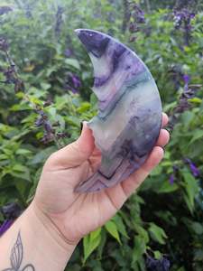 Rainbow Fluorite Moon