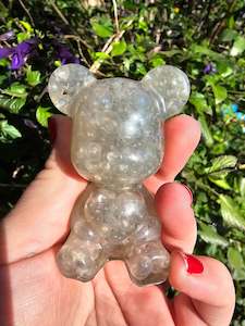Clearance: Angel Aura Chip Filled Resin Bear
