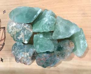 Raw Green Fluorite Pieces