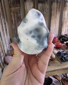 Palm Stones: Orca Agate Flame