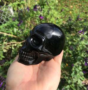 Black Obsidian Skull