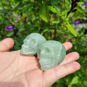 Skulls: Green Aventurine Skull Carving
