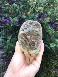 Clusters: Pink & Black Amethyst Cut Base Freeform