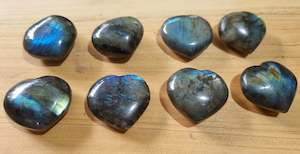 Hearts Available: Labradorite Puff Hearts