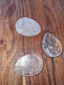 Flat Stones Worry Stone: Clear Quartz Flat Stones
