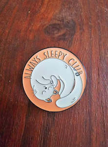 Pins Broach: Always Sleepy Club Bag Pin