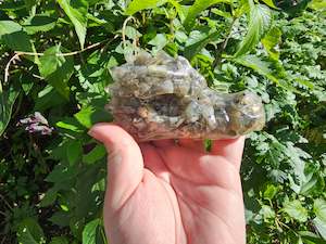 Man Made Stones: Resin Dragon Head with Labradorite Stones