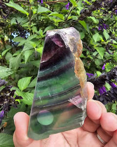 Rainbow Fluorite Slice