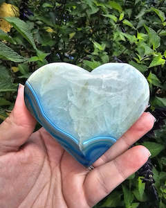 Hearts Available: Dyed Blue Agate Heart