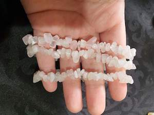 Bracelets: Pale Rose Quartz Chip Bracelet