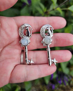 Aquamarine Key Pendant