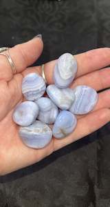 Tumble Stones: Small Blue Lace Agate Tumble Stones