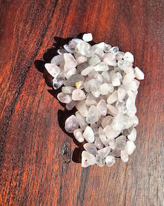 Rose Quartz Drilled Chip Bag