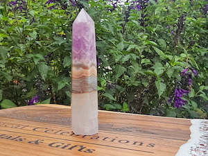 Amethyst with Crazy Lace Agate Point