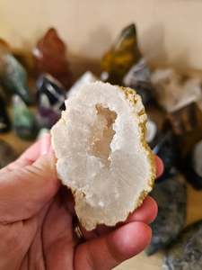 Pink Amethyst Geodes: Clear Quartz Geode