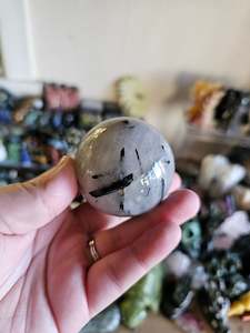 Spheres: Black Tourmaline In Quartz Sphere