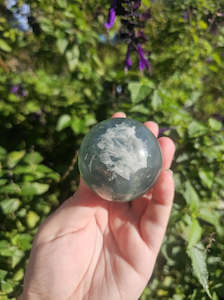 Spheres: Fluorite Sphere with Snowflake Inclusion