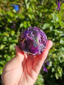 Spheres: Dyed Sphalerite Sphere #3