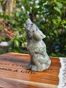 Carvings: Labradorite Wolf Carving