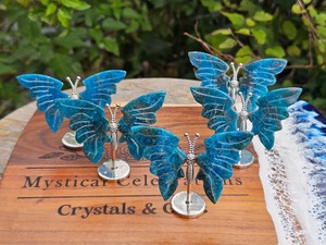 Carvings: Blue Apatite Wing Set
