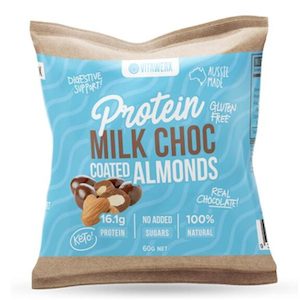Candy & Chocolate: Milk Choc Coated Almonds 60g - Clearnace