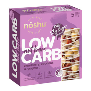 Low Carb Nut Bars Cranberry, Coconut & Yoghurt 5 Pack - Clearance