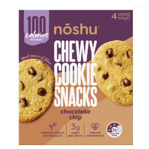 Cookies: Chewy Cookie Snacks Choc Chip | 104g x 4 Cookies