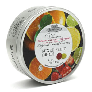 Lollies: Mixed Fruit Drops Travel Sweets 175g