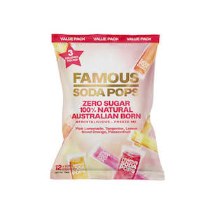 Lollies: Ice Blocks - Famous Soda Pops (12 pack)