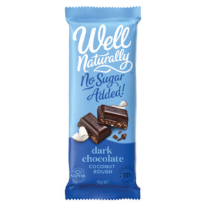 Well Naturally: Coconut Rough Dark Chocolate 90g