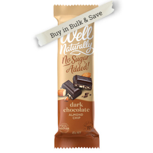 Well Naturally: Almond Chip Dark Chocolate 45g
