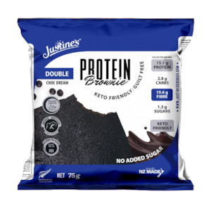 Justines: Double Choc Dream Protein Brownie 75g