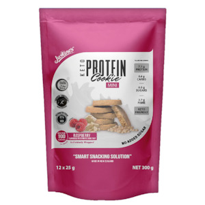 Keto Raspberry & White Choc Chip Mini Protein Cookie Pouch 300g