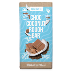 Vitawerx: Milk Choc Coconut Rough Bar 100g