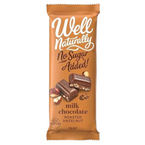Well Naturally: Roasted Hazelnut Milk Chocolate 90g