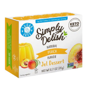 Simply Delish: Peach Flavour Jelly 20g