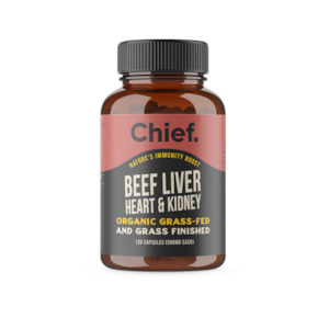 12+: $26.00: ORGANIC BEEF LIVER, HEART & KIDNEY IMMUNITY BOOST (120 Capsules)