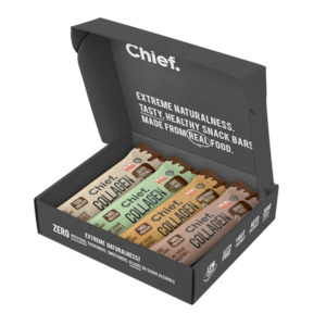 CHIEF Collagen Protein Bar - Gluten Free Chocolate Sample Box - TRY BEFORE YOU RANGE!
