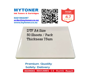 DTF Transfer Film 50 Sheets A4 Size DTF Thickness 75Um