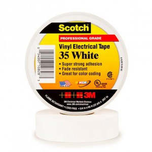 3m: Scotch 35 VINYL WHITE 19mm x 20M