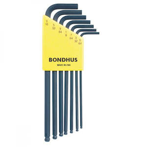 Bondhus: 5/64-3/16" Bondhus 7 Piece Ball End L-Wrench Set