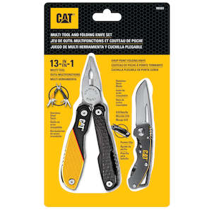 Cat: CAT 13-In-1 Multi-Tool & Folding Skeleton Knife
