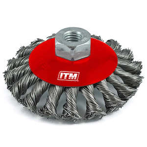 L3 Wire Brushes: Itm Twist Knot Bevel Brush Stainless Steel 100mm